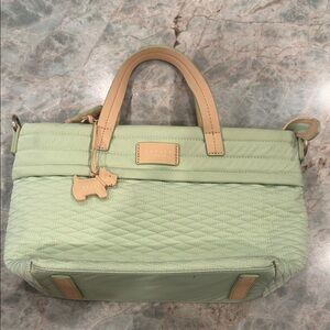 Radley London Light Green Quilted Satchel